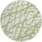Homeroots 8' Green And Ivory Round Abstract Washable Indoor Outdoor Area Rug 614343 - alternate 4