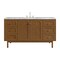 James Martin Vanities Laurent 60" Single Vanity, Honey Oak w/ 3 CM Carrara Marble Top 545-V60S-HNO-3CAR - alternate 1