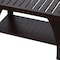Homeroots 20" X 30" Dark Brown Solid Wood Rectangular Shower Bench With Shelf 383315 - alternate 2