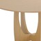 Homeroots 59" Natural Solid Wood Mirrored Double Pedestal Base Round Top Dining Table 712147 - alternate 3