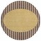 Homeroots 8' Brown And Beige Round Striped Washable Indoor Outdoor Area Rug 597153 - alternate 4