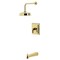 Kingston Brass Single-Handle Pressure Balanced Tub and Shower Faucet, Polished Brass KB5892NDL - alternate 1