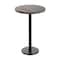 Flash Furniture Bennett 30 in Round Solid Wood Indoor Tabletop in Dark Brown with 18 in Round Bar Height GSF-RD30-DKBRN-TR18B-GG - alternate 1
