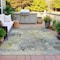 Homeroots 8' X 10' Pewter Charcoal And Gold Abstract Washable Indoor Outdoor Area Rug 630882 - alternate 4