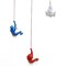 Homeroots Set of Three Blue Red And White Resin Climbing Man Hanging Dimensional Sculpture, 3PK 544459 - alternate 2