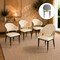 Leisuremod Aria Modern Dining Chair in Leather and Iron Legs with Curved Back in Grey, 4PK AC45GR4 - alternate 4