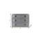 Homeroots 42" Silver Aluminum Three Drawer Dresser 489224 - alternate 4
