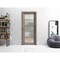 Sartodoors Slab Barn Door Panel Frosted Glass Grey 18x96 Solid Core Modern Interior QUADRO4002S-NEB-1896 - alternate 1