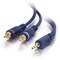 C2G 25FT VELOCITYANDTRADE; ONE 3.5MM STEREO MALE TO TWO RCA STEREO MALE Y-CABLE 40616 - alternate 1