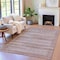 Homeroots 5' X 8' Brown And Beige Striped Washable Indoor Outdoor Area Rug 631480 - alternate 4