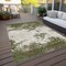 Homeroots 9' X 12' Olive Green Gray And Ivory Abstract Washable Indoor Outdoor Area Rug 599518 - alternate 2