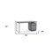 Homeroots 59" Elm Grey Manufactured Wood Rectangular Writing Desk With Two Drawers 482423 - alternate 5