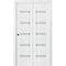 Sartodoors Sliding Closet Bi-fold Doors White Solid Core Modern Interior QUADRO4445BF-WS-56 x 84 (2* 28x84) - alternate 1