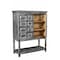 Homeroots 40in Distressed Wash Dark Gray Solid Wood Two Door Accent Cabinet 490160 - alternate 8