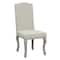 Homeroots Set of Two Beige And Gray Upholstered Fabric Dining Parsons Chairs 546387 - alternate 2