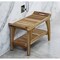 Homeroots 29" Teak Rectangular Shower Outdoor Bench With Handles In Natural Finish 376722 - alternate 2