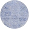 Homeroots 8' Sky Blue Ivory And Gray Round Damask Washable Indoor Outdoor Area Rug 603787 - alternate 6