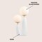 Jonathan Y Oda 17.75" 2-Light Modern Bohemian Resin/Iron/Frosted Glass Danish Cactus LED Table Lamp, White/Brass JYL4065B - alternate 5