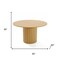 Homeroots 52" Brown Solid Wood Pedestal Base Round Top Dining Table 720987 - alternate 2