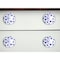 Homeroots Set of Eight Blue And White Ceramic And Metal Drawer Pull Knobs, 8PK 544409 - alternate 2