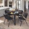 Regency Square Kee Breakroom Table W/ 4 M Stack Chairs, 30 in W, 30 in L, Neo Walnut TB3030NWBPBK47BK - alternate 4