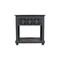 Homeroots 28" Gray Solid Wood Distressed One Drawer Nightstand 555402 - alternate 1