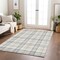 Homeroots 3' X 5' Silver And Gray Plaid Washable Indoor Outdoor Area Rug 601368 - alternate 7