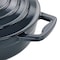 Megachef 2 Quart Round Enameled Cast Iron Braiser Pan in Dark Blue MG-BRS22DB - alternate 3