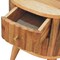 Homeroots 18" Light Brown Solid Wood Round Two Drawer Nightstand 651805 - alternate 6