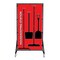 5S Supplies Housekeeping Shadow Board Broom Station V10, Red, Kit + Stand HSB-V10-RED-KIT-STAND - alternate 1