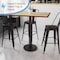 Flash Furniture Round Restaurant Table Base with 3" Dia., 18 in W, 18 in L, 40.5 in H, Cast Iron, Iron, Black XU-TR18-BAR-GG - alternate 3