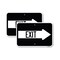 Signmission Exit Sign, Heavy Gauge Aluminum, 24 in W, 18 in H A-1824-2PACK-24606 - alternate 1