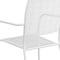 Flash Furniture White Steel Patio Arm Chair with Square Back, PK5 5-CO-2-WH-GG - alternate 4