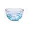 Homeroots Clear and Blue Four Piece Swirl Acrylic Service For Four Bowl Set 520890 - alternate 1