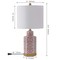 Jonathan Y Diana 23.5 in. Traditional Classic Ceramic and Metal Ginger Jar LED Table Lamp, Red/White/Brass Gold JYL3050C - alternate 7