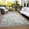 Homeroots 5' X 8' Gray And Ivory Abstract Washable Indoor Outdoor Area Rug 612329 - alternate 2