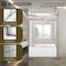 Kingston Brass 60" Acrylic Alcove Right-Hand Drain Tub with Left Sliding Tub Door, White/Matte Black KVTAM6032R210 - alternate 3