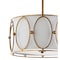Jonathan Y Violetta 3-Light 19" Metal LED Pendant, Gold/White JYL9008A - alternate 3