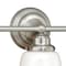 Vaxcel Huntley 3 Light Satin Nickel Farmhouse Schoolhouse Bathroom Vanity Fixture W0171 - alternate 4