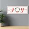 Homeroots 7" X 19" White and Red Christmas Joy Metal Wall Decor 634365 - alternate 4