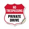 Signmission No Trespassing Shield Sign Private Drive, 12 Inch X 12 Inch, Vinyl Decal SHI-D-12-408 - alternate 1