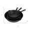 Homeroots Set of Three Black Cast Iron Frying Pans 666727 - alternate 4