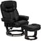 Flash Furniture Black LeatherSoft Swivel Recliner & Curved Ottoman BT-7821-BK-GG - alternate 1