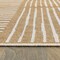 World Rug Gallery Contemporary Stripe Weather Resistant Reversible Indoor/Outdoor Rug 2 ft x 7 ft Natural WR113NATURAL2X7 - alternate 2