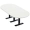 Skutchi Designs 8 Person Conference Table With Power Unit | 8' Racetrack Table | Harmony Series HAR-RAC-48X96-T.BK-W960-NA - alternate 1