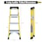 Wrightmaster 3.5 ft. Fiberglass Step Ladder, 8 ft. Reach with Top Cap and Non-Marring Feet, 300 lb. Capacity ZoroP464753 - alternate 4