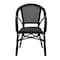 Homeroots Set of Two Black Upholstery Partially Open Back Dining Arm Chairs 653937 - alternate 1