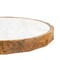 Homeroots 15" Brown And White Marble And Solid Wood Round Cheese Board 574112 - alternate 3