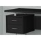Homeroots 60" Black and Gray Wood and Metal Sled Computer Desk With Three Drawers 489925 - alternate 5