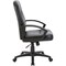 Lorell Managerial Chair Lorell Mid-Back Desk Chair, Open Loop Arms, 17-1/2" Height, Leather, Black LLR60121 - alternate 2